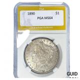 1890 Morgan Silver Dollar PGA MS64