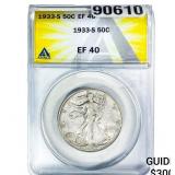 1933-S Walking Liberty Half Dollar ANACS EF40