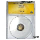 1853 Seated Liberty Nickel ANACS VG8