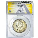 1954 Franklin Half Dollar ANACS PF64