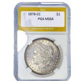 1878-CC Morgan Silver Dollar PGA MS64