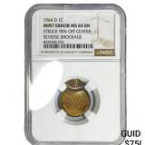 1964-D Lincoln Memorial Cent NGC MS64 BN