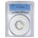 1951 Roosevelt Dime PCGS PR67