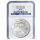2010 Silver Eagle NGC MS69