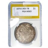 1879-S REV 78 Morgan Silver Dollar PGA MS63