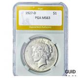 1927-D Silver Peace Dollar PGA MS63