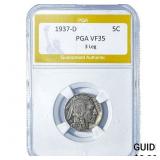 1937-D Buffalo Nickel PGA VF35 3 Leg