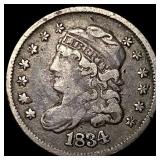 1834 Capped Bust Silver Half Dime ABOUT UNCIRCULAT
