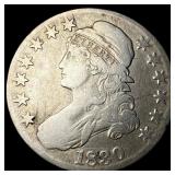1830 Capped Bust Half Dollar LIGHTLY CIRCULATED