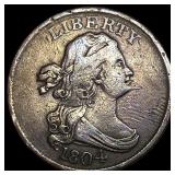1804 Copper Half Cent NEARLY UNCIRCULATED