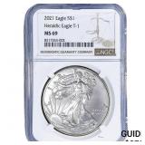 2021 Silver Eagle NGC MS69 Heraldic Eagle T-1