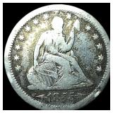 1855 Arrows Seated Liberty Quarter LIGHTLY CIRCULA