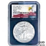 2021 Silver Eagle NGC MS70 T-1
