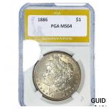 1886 Morgan Silver Dollar PGA MS64
