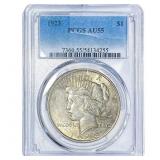1923 Silver Peace Dollar PCGS AU55