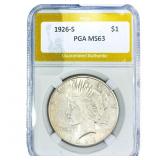 1926-S Silver Peace Dollar PGA MS63