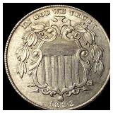 Shield Nickel 1866 No Rays CLOSELY UNCIRCULATED