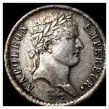 1808-K Silver Demi Franc Napoleon France CLOSELY U
