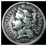 1879 Nickel Three-Cent Piece LIGHTLY CIRCULATED