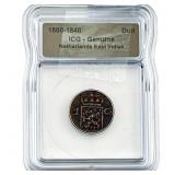 1800-1840 Netherlands East Indies Bronze Duit ICG