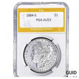1884-S Morgan Silver Dollar PGA AU53