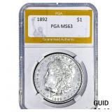 1892 Morgan Silver Dollar PGA MS63
