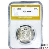 1938 Walking Liberty Half Dollar PGA MS67