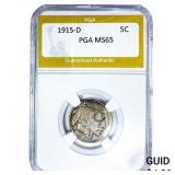 1915-D Buffalo Nickel PGA MS65