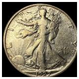 1927-S Silver Walking Liberty Half Dollar  NEARLY