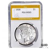 1928 Silver Peace Dollar PGA MS65