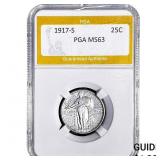 1917-S Standing Liberty Quarter PGA MS63