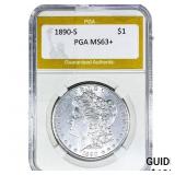 1890-S Morgan Silver Dollar PGA MS63+