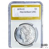 1878-CC Morgan Silver Dollar PGA Brilliant UNC