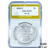 1888-O Morgan Silver Dollar PGA AU55 Hot Lips