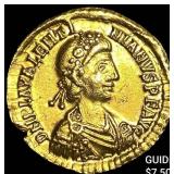 Byzantine Valentinian III 425-455 AD Gold Solidus
