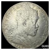 1897 Ethiopia .7537oz Silver Birr CLOSELY UNCIRCUL