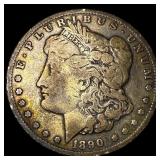1890-CC Silver Morgan Dollar NEARLY  UNCIRCULATED