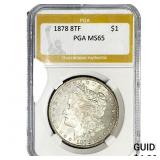 1878 8TF Morgan Silver Dollar PGA MS65