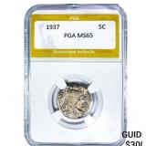 1937 Buffalo Nickel PGA MS65