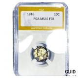 1916 Mercury Silver Dime PGA MS66 FSB