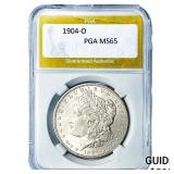 1904-O Morgan Silver Dollar PGA MS65
