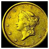 1851 Gold $1 Liberty Head Type 1 CLOSELY  UNCIRCU