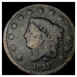 1831 Coronet Head Large Cent LIGHTLY  CIRCULATED