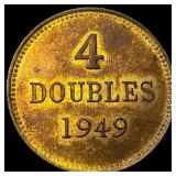 1949 H Guernsey Bronze 4 Doubles