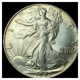 1947 Silver Half Dollar Walking Liberty GEM BU
