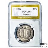 1936 Gettysburg Half Dollar PGA MS66