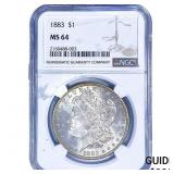 1883 Morgan Silver Dollar NGC MS64