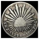 1828/7 Mexico Silver 2 Reales