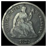1872 Silver Half Dime LIGHTLY CIRCULATED