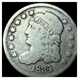 1834 Capped Bust Half Dime LIGHTLY CIRCULATED